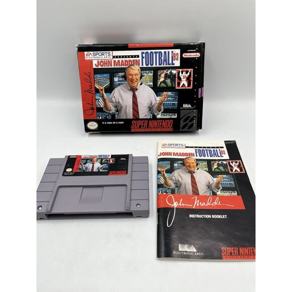 John Madden Football 93 - SNES CIB Manual Tested - Picture 6 of 14